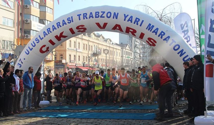 37’inci Trabzon Uluslararası Yarı Maratonu Koşuldu